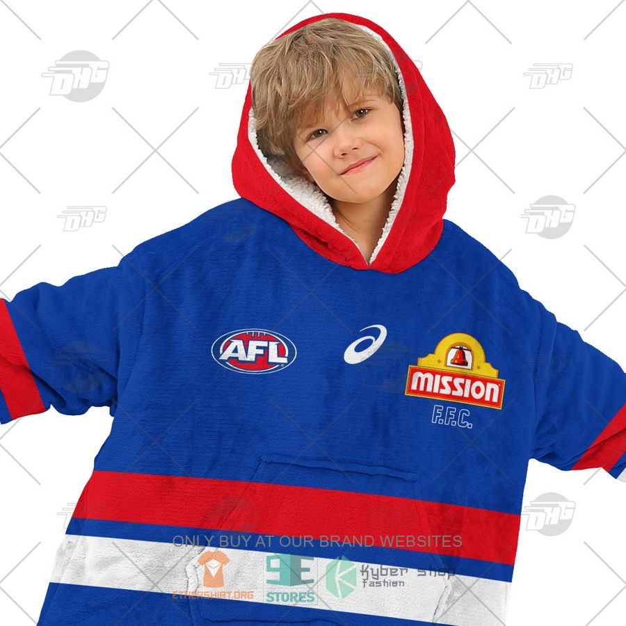 HOT AFL Western Bulldogs Personalized Sherpa Hoodie Blanket 8 afl western bulldogs personalized fleece hoodie blanket 8 74998