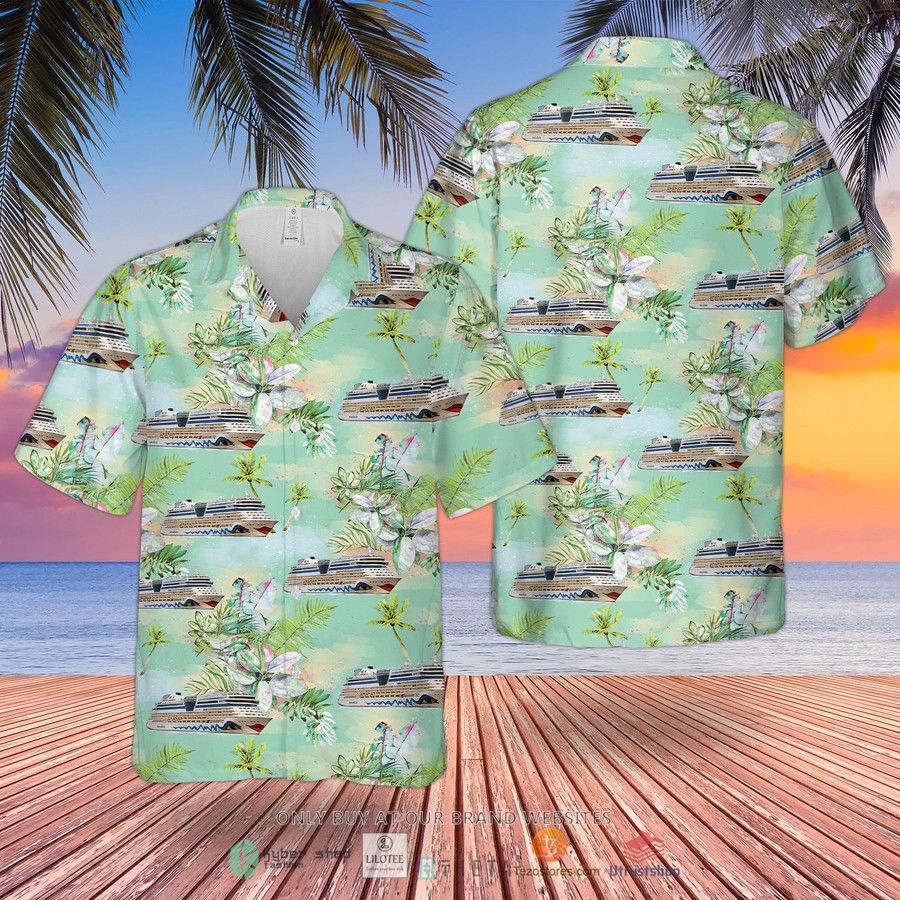 aida cruises short sleeve hawaiian shirt 1 15788