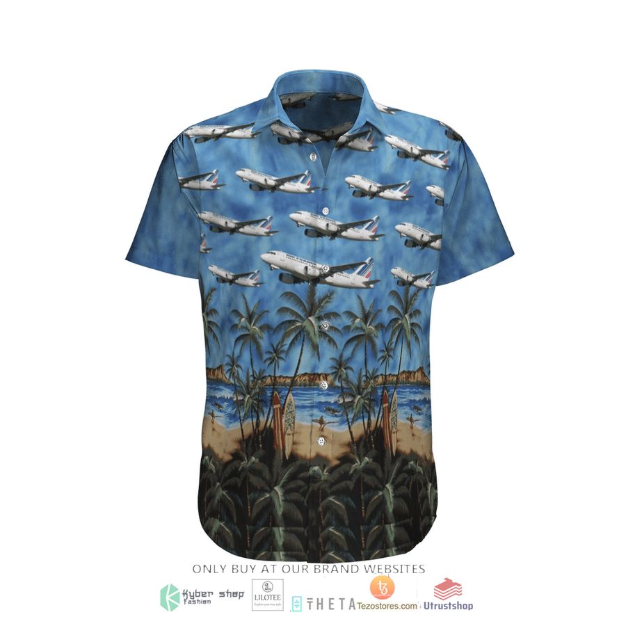 air france airbus a319 100 short sleeve hawaiian shirt 2 48152