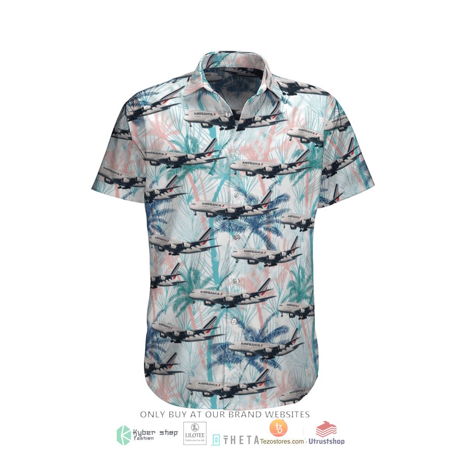 air france airbus a380 short sleeve hawaiian shirt 1 89661