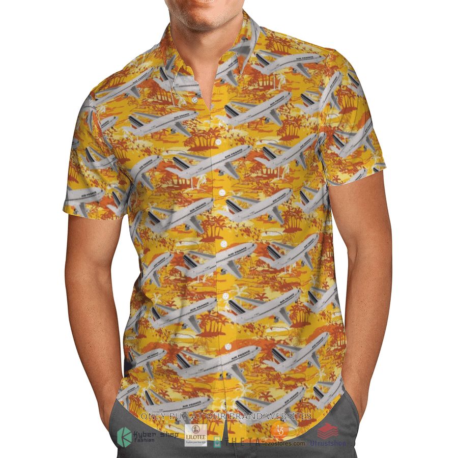 BEST Air France Boeing 737-200 Hawaiian Shirt 3 air france boeing 737 200 short sleeve hawaiian shirt 3 71955