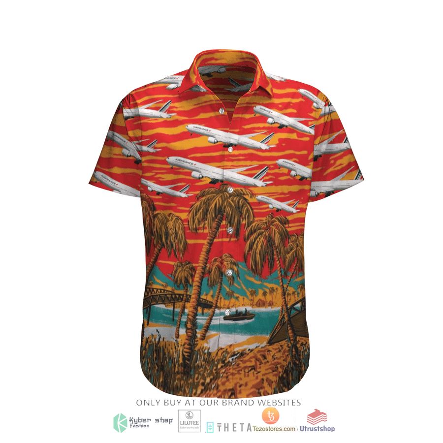 air france boeing 777 300er short sleeve hawaiian shirt 1 32056