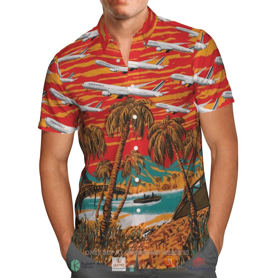 BEST Air France Boeing 777-300ER Hawaiian Shirt 4 air france boeing 777 300er short sleeve hawaiian shirt 4 23613