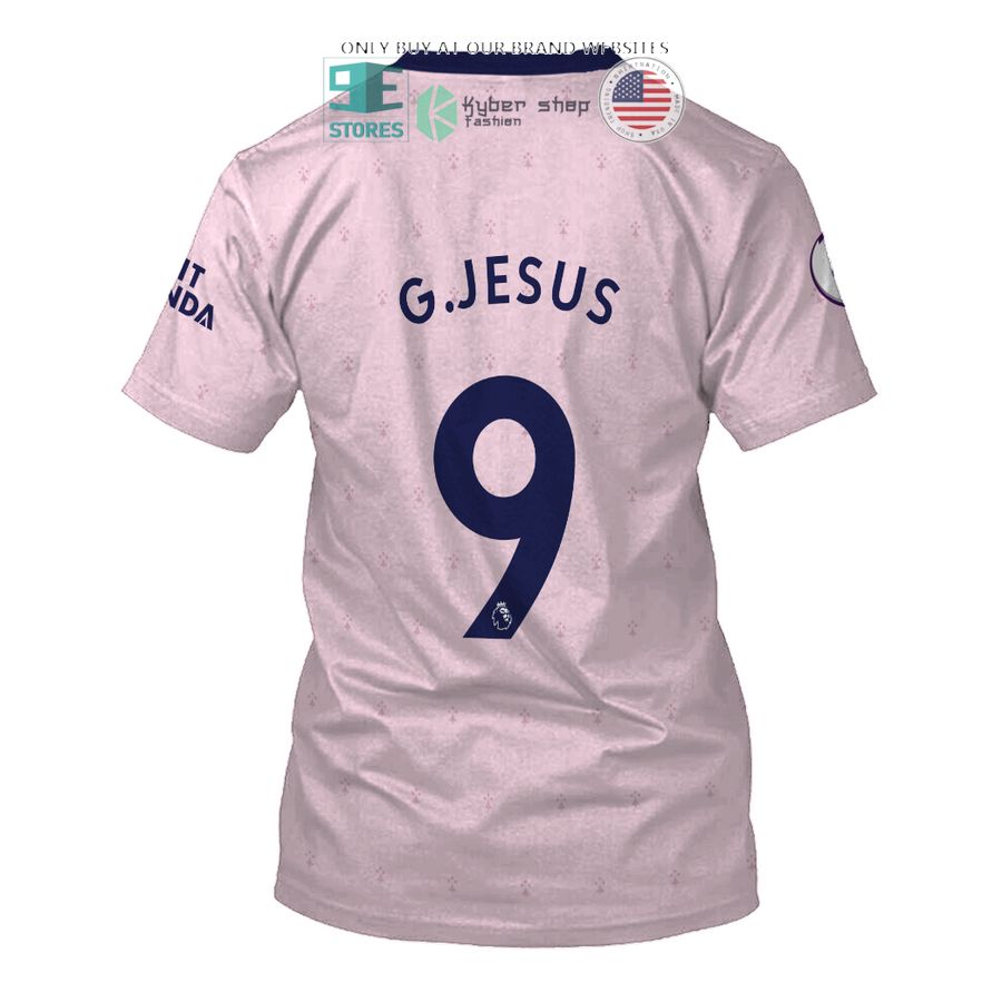 NEW Arsenal Emirates Fly Better G. Jesus 9 Visit Rwanda pink Hoodie, Shirt 8 arsenal emirates fly better g jesus 9 visit rwanda pink 3d shirt hoodie 8 70119