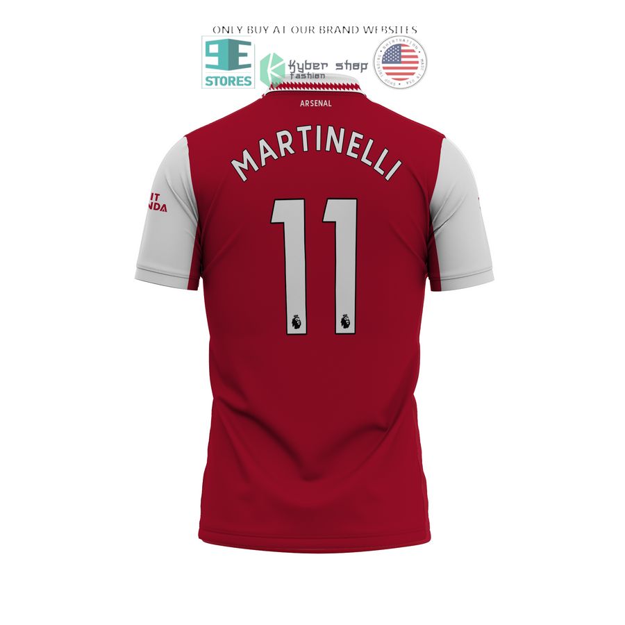 NEW Arsenal Emirates Fly Better Martinelli 11 red white Polo Shirt 3 arsenal emirates fly better martinelli 11 red white polo shirt 3 79163