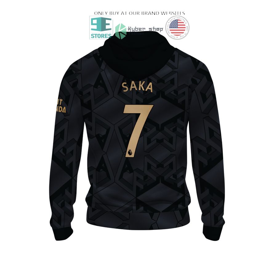 NEW Arsenal Emirates Fly Better Saka 7 black Hoodie, Shirt 4 arsenal emirates fly better saka 7 black 3d shirt hoodie 4 31508