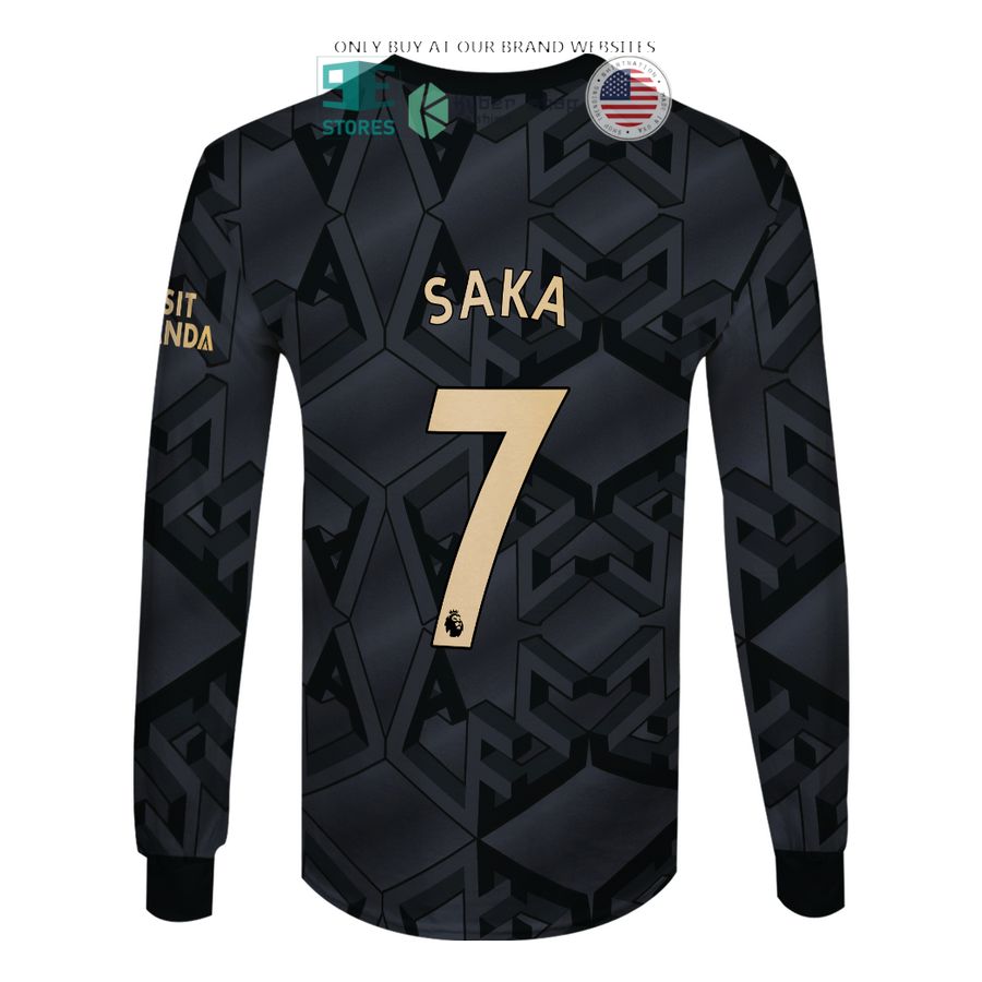 NEW Arsenal Emirates Fly Better Saka 7 black Hoodie, Shirt 6 arsenal emirates fly better saka 7 black 3d shirt hoodie 6 62652