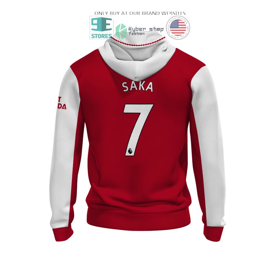 NEW Arsenal Emirates Fly Better Saka 7 red white Hoodie, Shirt 4 arsenal emirates fly better saka 7 red white 3d shirt hoodie 4 48323