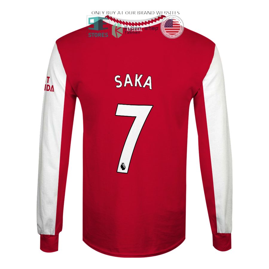 NEW Arsenal Emirates Fly Better Saka 7 red white Hoodie, Shirt 6 arsenal emirates fly better saka 7 red white 3d shirt hoodie 6 38177