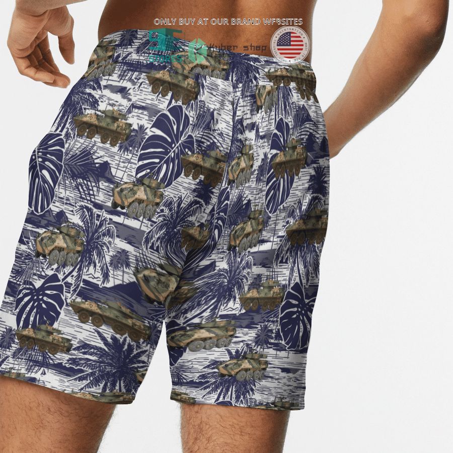 NEW ASLAV Australian Army blue Hawaii Shirt, Shorts 11 aslav australian army blue hawaiian shirt shorts 11 5437