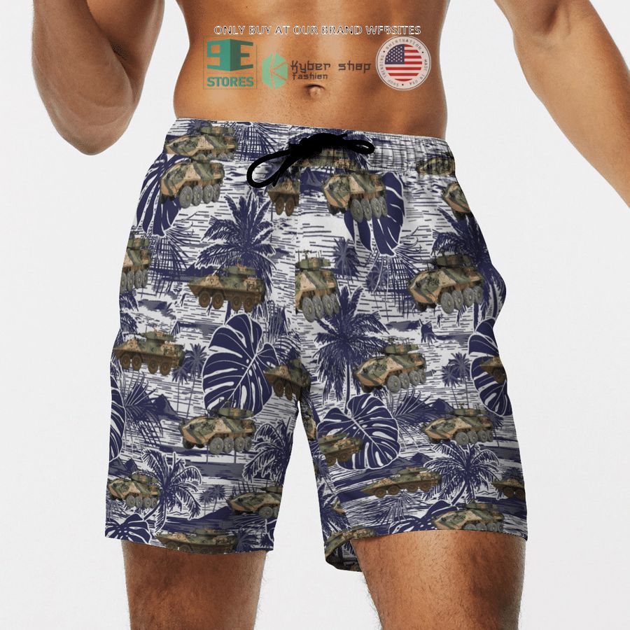 NEW ASLAV Australian Army blue Hawaii Shirt, Shorts 13 aslav australian army blue hawaiian shirt shorts 13 46590