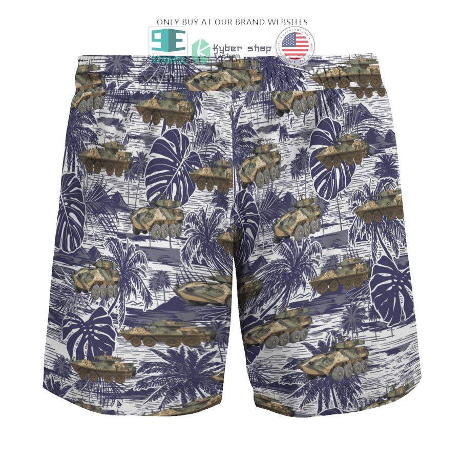 NEW ASLAV Australian Army blue Hawaii Shirt, Shorts 9 aslav australian army blue hawaiian shirt shorts 9 46095