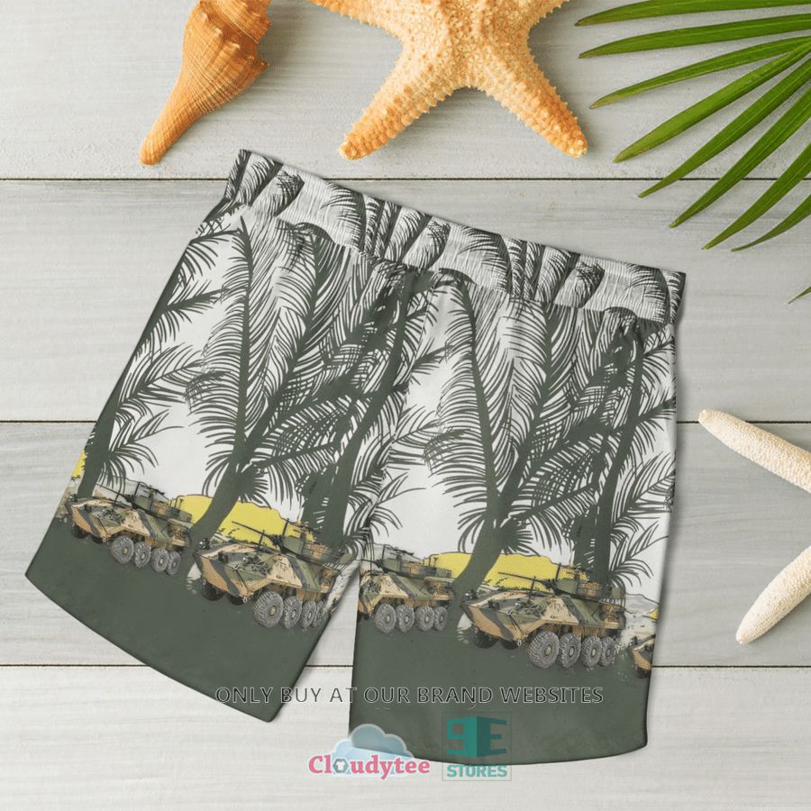 NEW ASLAV Australian Army palm tree Hawaii Shirt, Shorts 16 aslav australian army palm tree hawaiian shirt shorts 16 31994