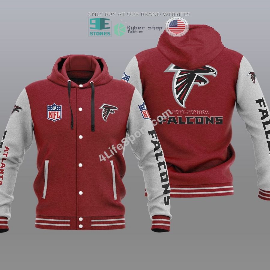 NEW Atlanta Falcons Hoodie Varsity Jacket 5 atlanta falcons baseball hoodie jacket 5 58223
