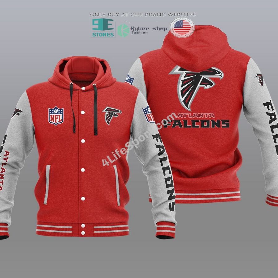 NEW Atlanta Falcons Hoodie Varsity Jacket 6 atlanta falcons baseball hoodie jacket 6 4036