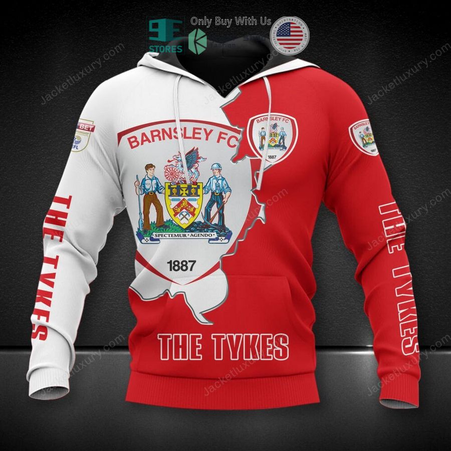 barnsley f c 3d shirt hoodie 2 74897