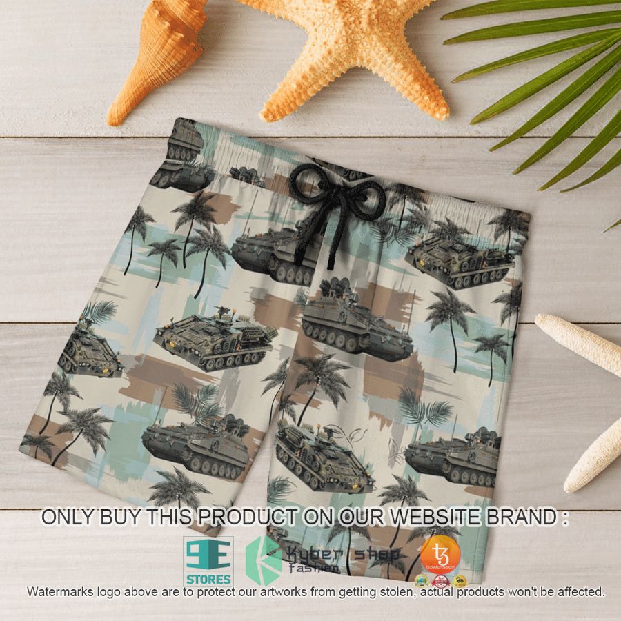 NEW British Army Alvis Stormer HVM Combat Vehicle palm tree Hawaii Shirt 6 british army alvis stormer hvm combat vehicle palm tree hawaiian shirt shorts 6 40453