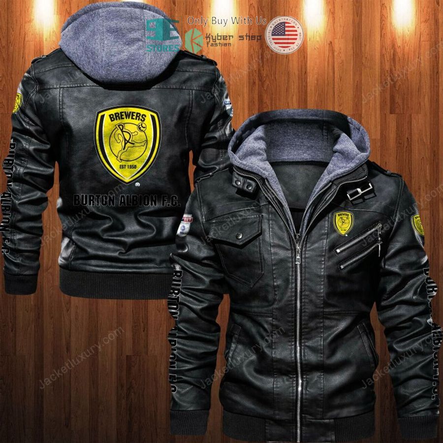 burton albion f c leather jacket 1 11203