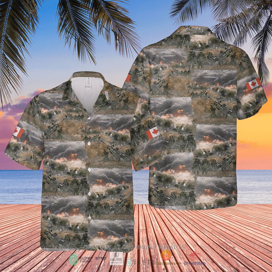 canadian artillery c3 howitzer short sleeve hawaiian shirt 2 30066