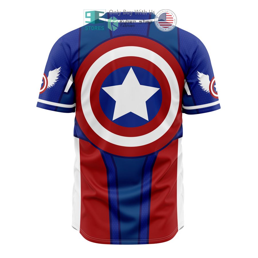 NEW Captain America Baseball Shirt 3 captain america baseball jersey 3 20554