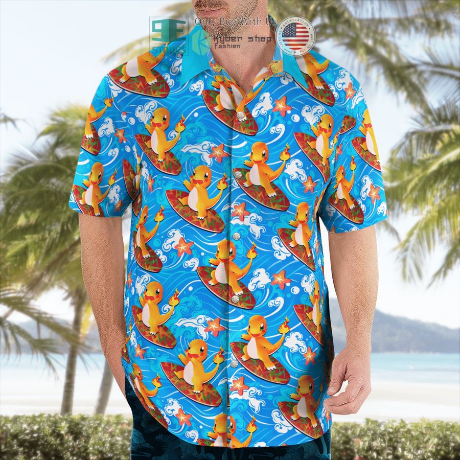NEW Charmander Surfing Hawaii Shirt, Shorts 4 charmander surfing hawaiian shirt shorts 4 66901