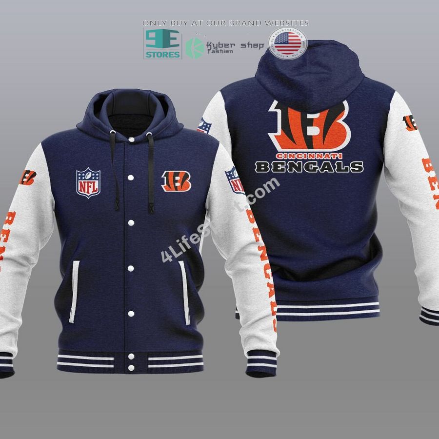 NEW Cincinnati Bengals Hoodie Varsity Jacket 3 cincinnati bengals baseball hoodie jacket 3 86174