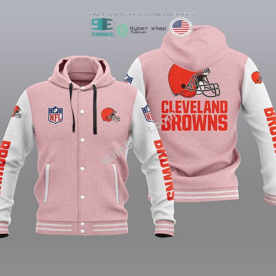 NEW Cleveland Browns Hoodie Varsity Jacket 4 cleveland browns baseball hoodie jacket 4 88728