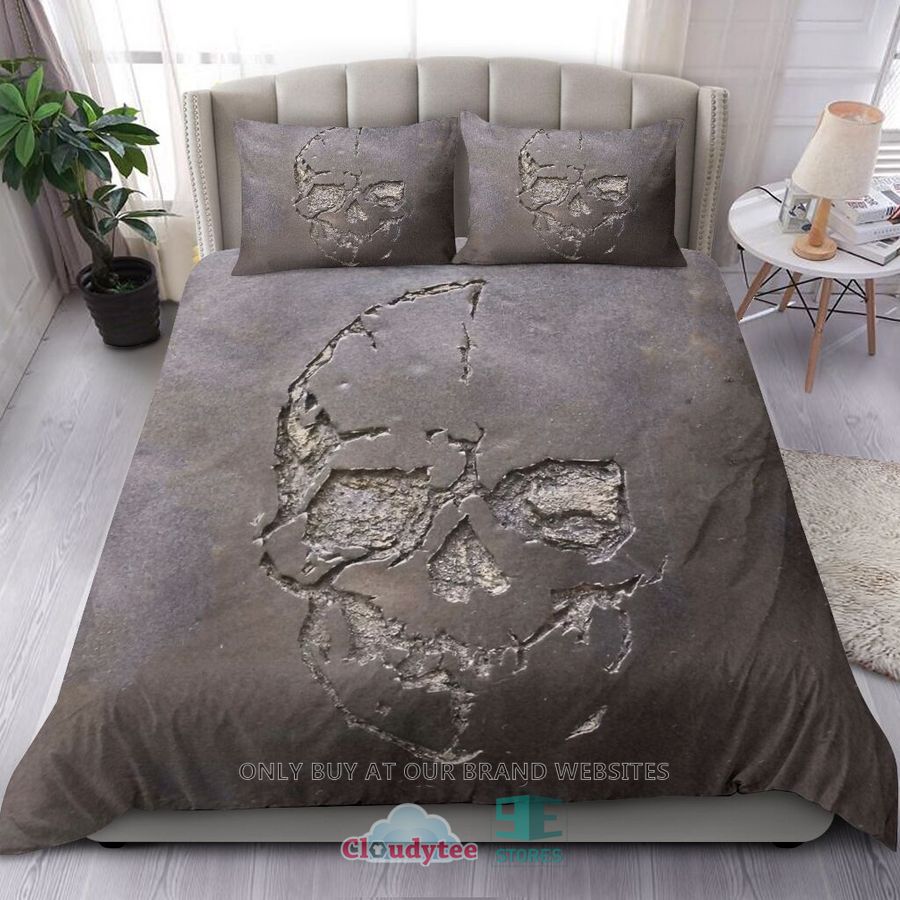 cracked skull art bedding set 4 13472