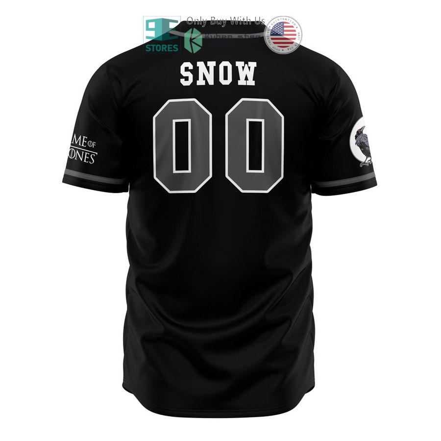NEW Crows of Castle Black Snow Game of Thrones Baseball Shirt 3 crows of castle black snow game of thrones baseball jersey 3 57076