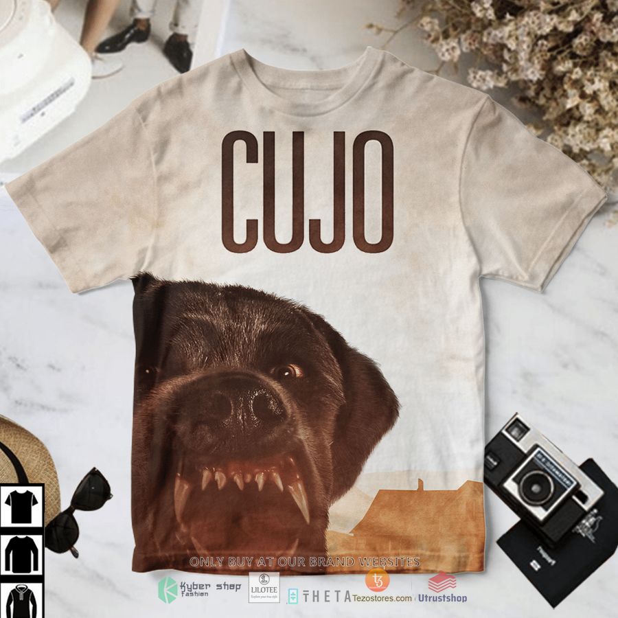 cujo mad dog white t shirt 1 5754
