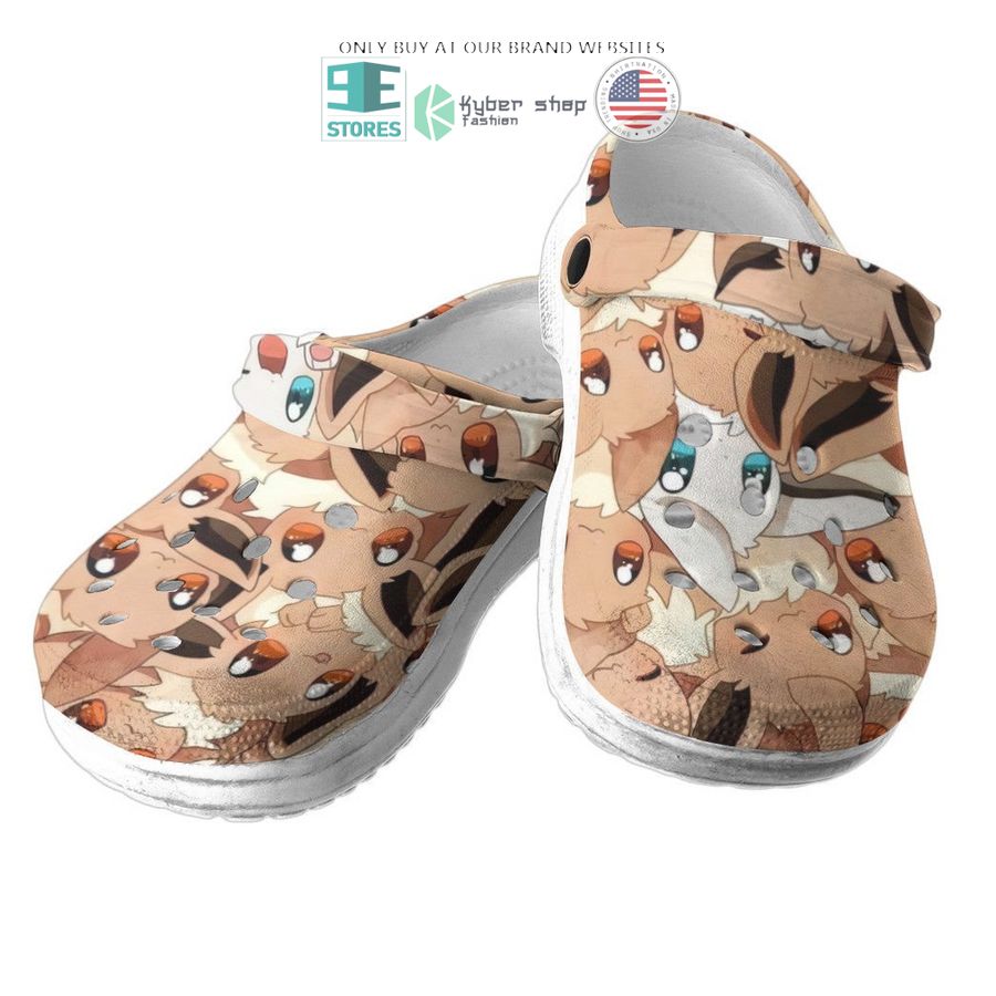 NEW Cute Eevee Seamless Pattern Crocband Clog 3 cute eevee seamless pattern crocs crocband shoes 3 83332