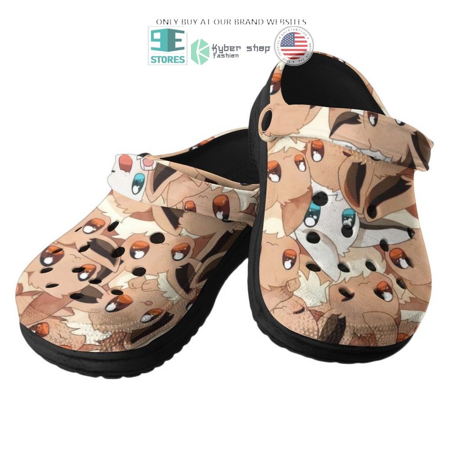 NEW Cute Eevee Seamless Pattern Crocband Clog 4 cute eevee seamless pattern crocs crocband shoes 4 92804