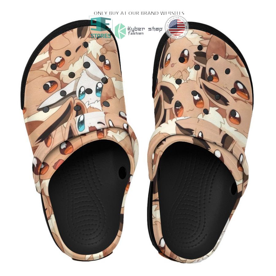 NEW Cute Eevee Seamless Pattern Crocband Clog 6 cute eevee seamless pattern crocs crocband shoes 6 46177