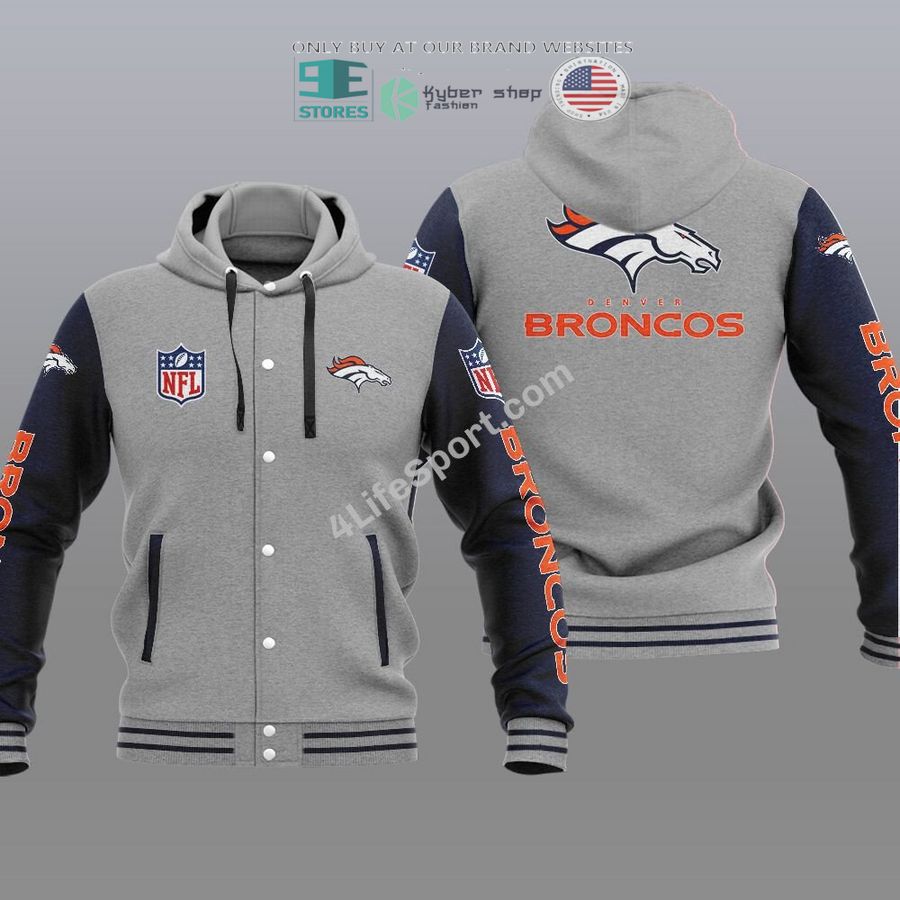 NEW Denver Broncos Hoodie Varsity Jacket 4 denver broncos baseball hoodie jacket 4 23273