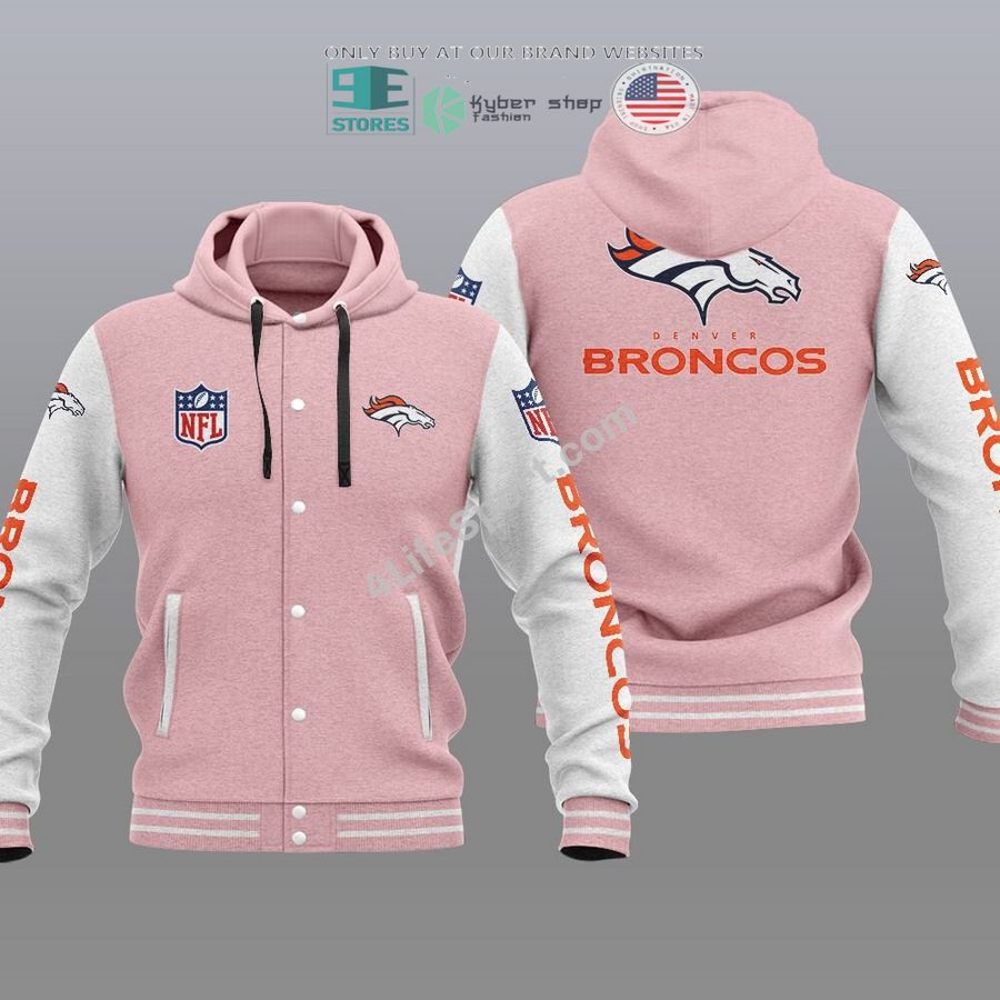 NEW Denver Broncos Hoodie Varsity Jacket 5 denver broncos baseball hoodie jacket 5 28094