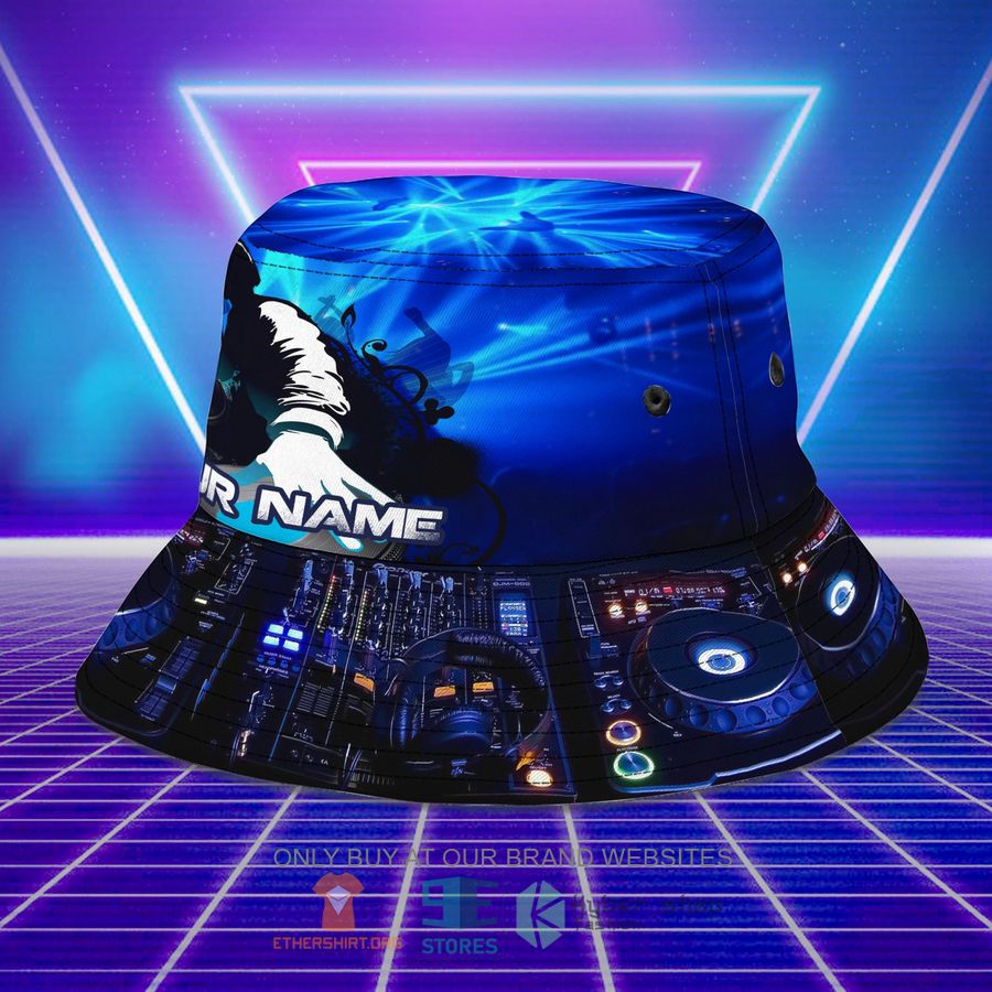 disc jockey custom name blue bucket hat 2 39710