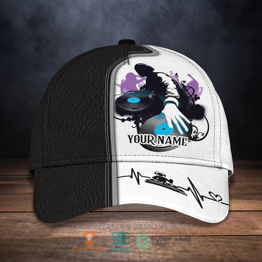 dj muisc black white custom name cap 2 47288