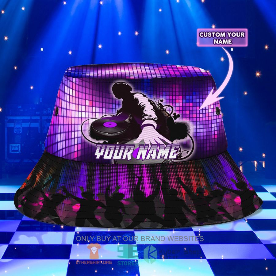 dj pattern custom name purple bucket hat 1 91036