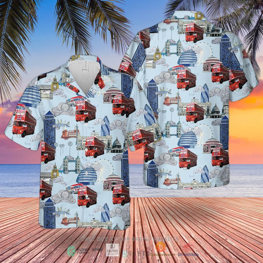 double decker bus routemasters short sleeve hawaiian shirt 1 1608