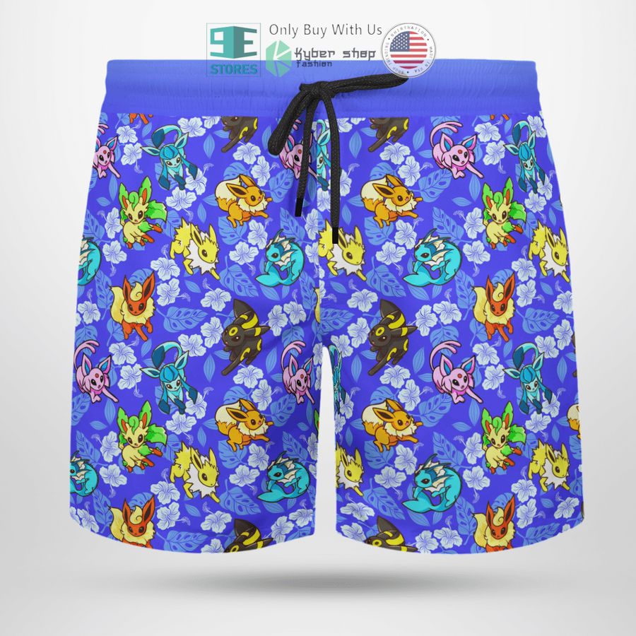 NEW Eevee Tropical Hawaii Shirt, Shorts 5 eevee tropical hawaiian shirt shorts 5 86942