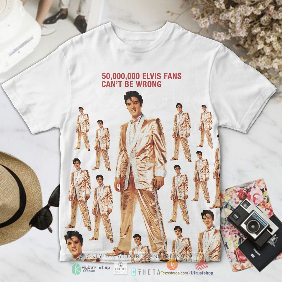 elvis presley 50000000 elvis fans cant be wrong elvis gold records volume 3d all over t shirt 1 40529