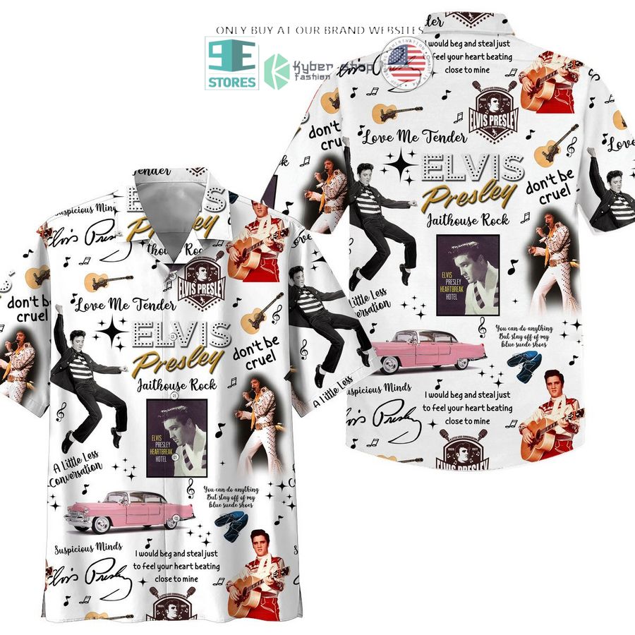 NEW Elvis Presley Songs white Hawaii Shirt 3 elvis presley songs white hawaiian shirt 3 77152