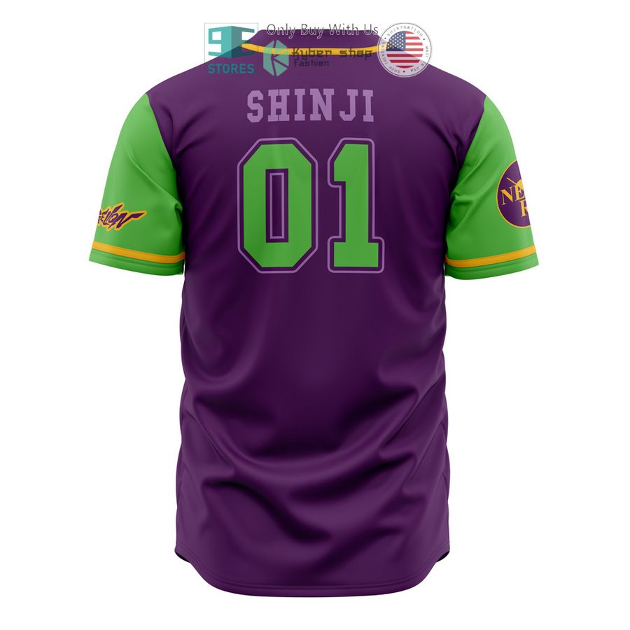 NEW Eva-01 NERV Evangelion Baseball Shirt 3 eva 01 nerv evangelion baseball jersey 3 37518