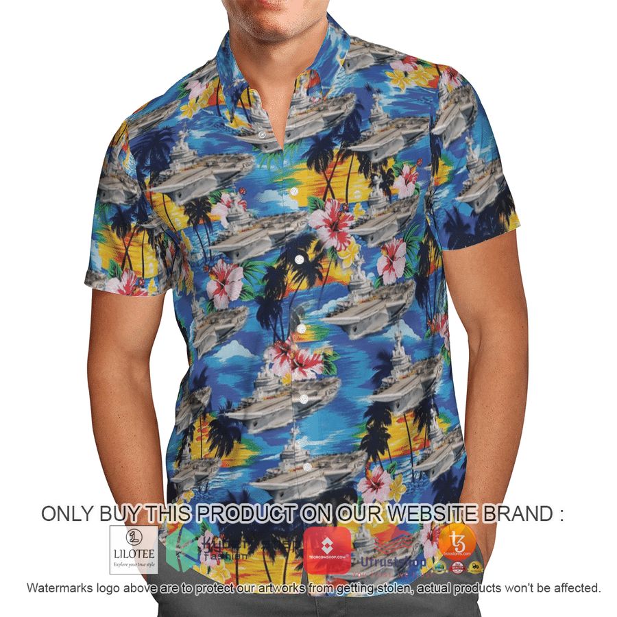 HOT French aircraft carrier Charles de Gaulle French Navy Hawaiian Shirt, Shorts 3 french aircraft carrier charles de gaulle french navy hawaiian shirt beach shorts 3 87647