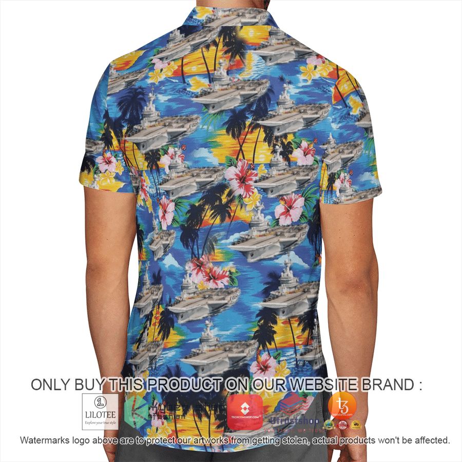 HOT French aircraft carrier Charles de Gaulle French Navy Hawaiian Shirt, Shorts 6 french aircraft carrier charles de gaulle french navy hawaiian shirt beach shorts 6 61009