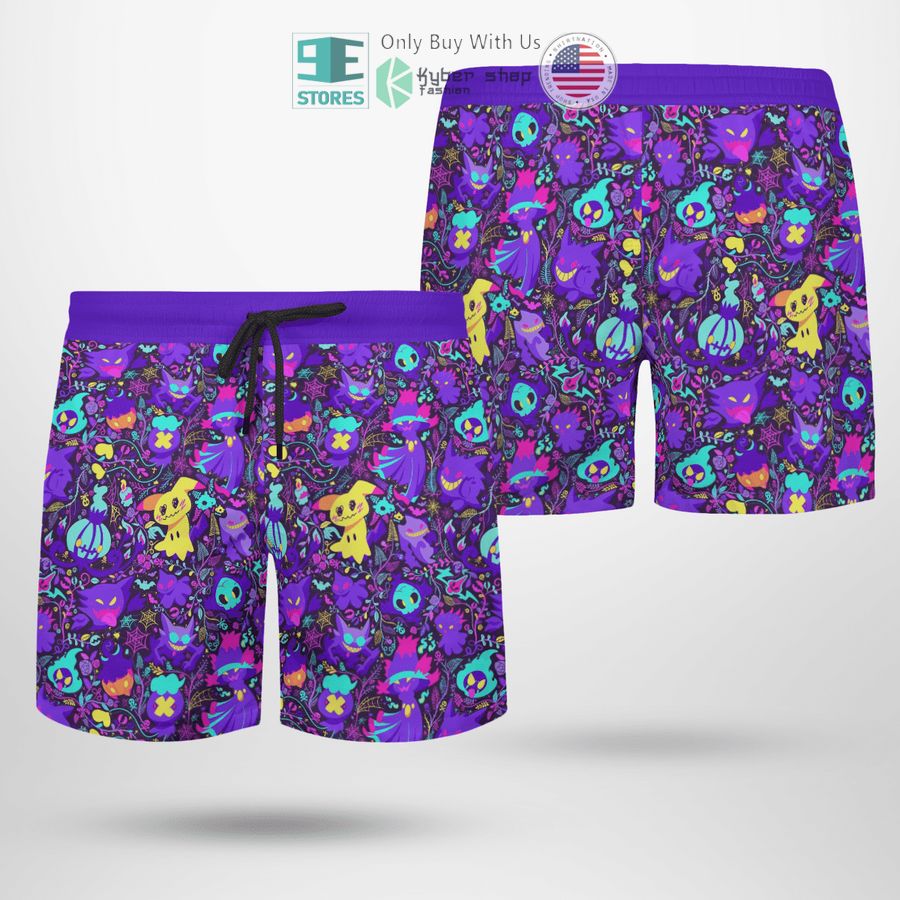 NEW Ghost Pokemon Hawaii Shirt, Shorts 5 ghost pokemon hawaiian shirt shorts 5 22405