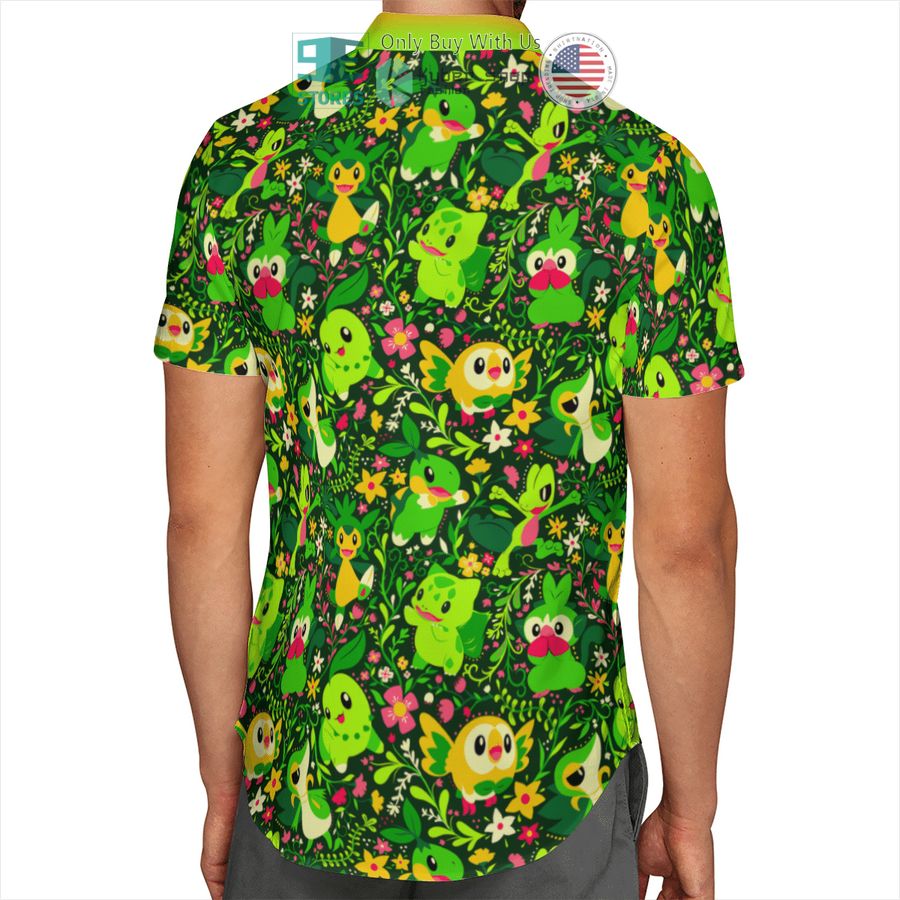 NEW Grass Pokemon Hawaii Shirt, Shorts 3 grass pokemon hawaiian shirt shorts 3 8495
