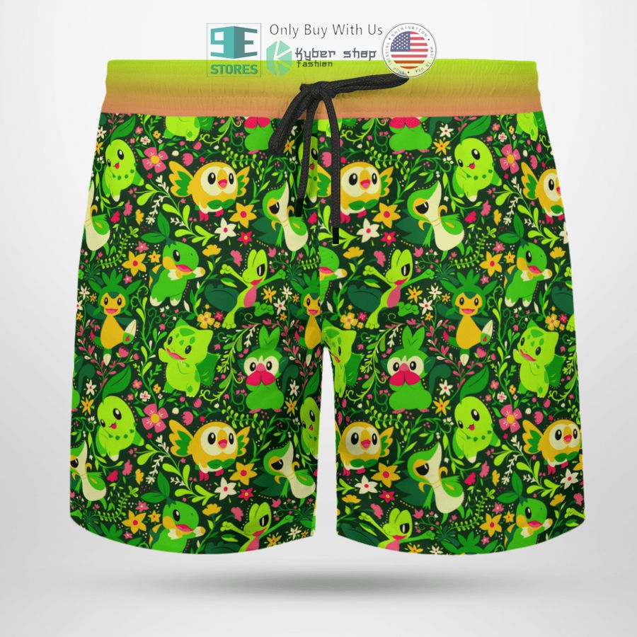 NEW Grass Pokemon Hawaii Shirt, Shorts 9 grass pokemon hawaiian shirt shorts 9 52864