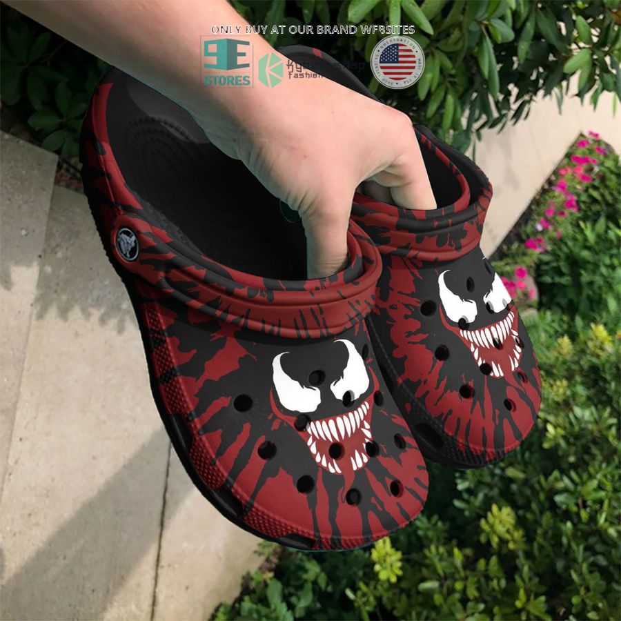 halloween venom face tie dye crocs crocband shoes 2 23266