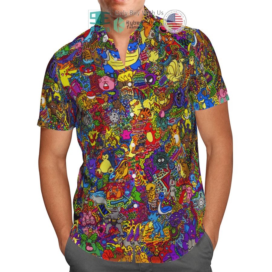 happy pokemon hawaiian shirt shorts 2 84472